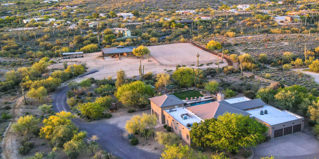 aerial view in Cave Creek,, AZ