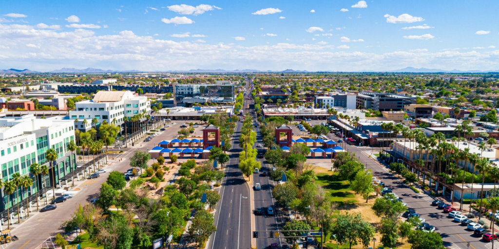 aerial view in Chandler, AZ