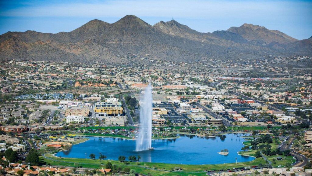 aerial view Fountain Hills Arizona